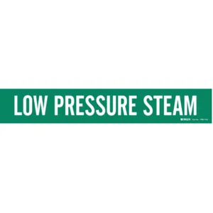 BRADY 7390-1HV Pipe Marker Low Pressure Steam 8 Inch Or Greater | AC9JBU 3GUD6