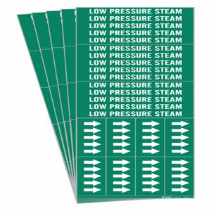 BRADY 7390-3C-PK Pipe Marker, Legend: Low Pressure Steam, 2 1/4 Inch x 2 3/4 Inch Size | CH6MKL 781YU8