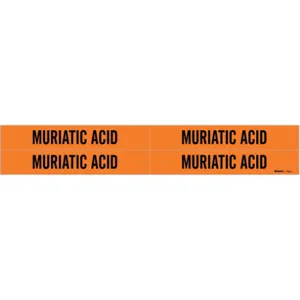 BRADY 7394-4 Pipe Marker Muriatic Acid | AF8CFA 24VG42