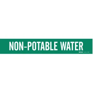 BRADY 7397-1HV Pipe Marker Non-potable Water 8 Inch Or Greater | AE3ZCL 5GXC0