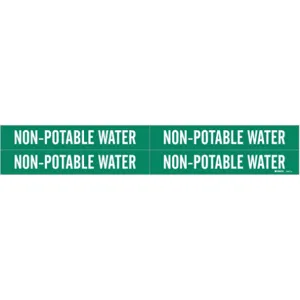 BRADY 7397-4 Pipe Marker Non-potable Water 3/4 To 2-3/8in | AE3ZCN 5GXC2