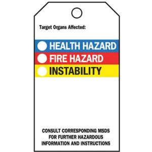 BRADY 76237 Accident Prevention Tag Polypropylene Nfpa Diamond - Pack Of 25 | AE6EME 5RE11