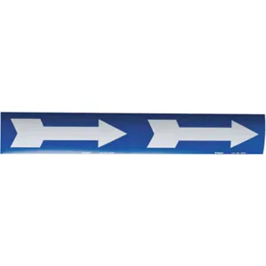 BRADY 76502 Pipe Marker Arrow - Single Blue 3 To 6 In | AE9TDE 6M304