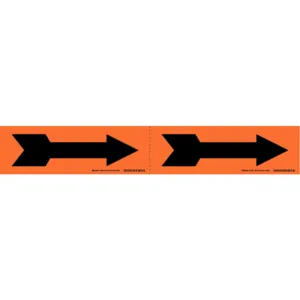 BRADY 76504 Pipe Marker Direction Arrow Orange | AD4DCF 41F363