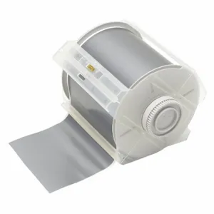 BRADY 76651 Continuous Label Roll, 4 Inch X 100 Ft, Polyester, Gray, Outdoor | CP2JLV 9UDJ5