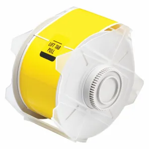 BRADY 76695 Continuous Label Roll, 2 1/4 Inch X 100 Ft, Polyester, Yellow, Outdoor | CP2JFT 8XCD2