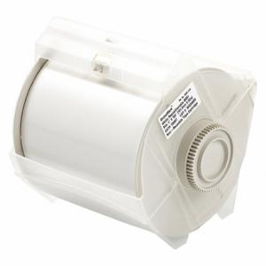 BRADY 76697 Continuous Label Roll, 4 Inch X 100 Ft, Vinyl, White, Outdoor, 0.005 Inch Label Thick | CP2LEV 3MU19