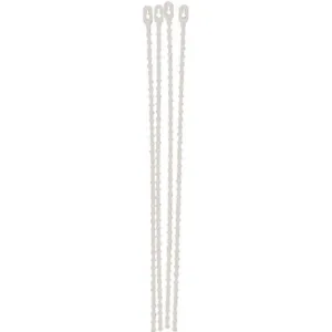 BRADY 81761 Reusable Beaded Tie 7 Inch White Plastic - Pack Of 100 | AA7HEZ 15Y693