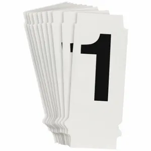 BRADY 8200P-1 Numbers And Letters Labels, 1 Inch Character Height, Non-Reflective, Helvetica, 1, 10 PK | CT3GRR 800P07