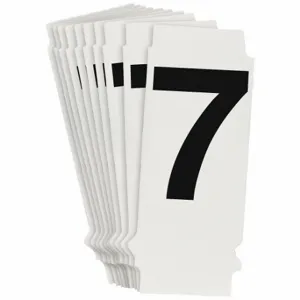 BRADY 8200P-7 Numbers And Letters Labels, 1 Inch Character Height, Non-Reflective, Helvetica, 7, 10 PK | CT3GUU 800P13