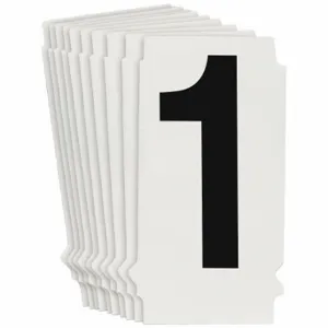 BRADY 8205P-1 Numbers And Letters Labels, 1 1/2 Inch Character Height, Non-Reflective, Helvetica, 10 PK | CT3BQP 800P17