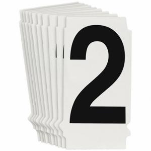 BRADY 8205P-2 Numbers And Letters Labels, 1 1/2 Inch Character Height, Non-Reflective, Helvetica, 10 PK | CT3BWT 800P18