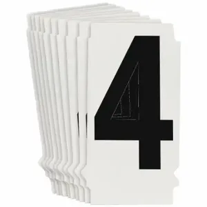 BRADY 8205P-4 Numbers And Letters Labels, 1 1/2 Inch Character Height, Non-Reflective, Helvetica, 10 PK | CT3BQQ 800P20