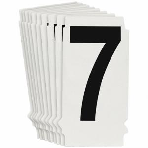 BRADY 8205P-7 Numbers And Letters Labels, 1 1/2 Inch Character Height, Non-Reflective, Helvetica, 10 PK | CT3BWR 800P23