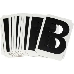 BRADY 8215-B Letter Label B 3-3/4 Inch Height x 2-11/16 Inch Width PK10 | AH3JZM 32MH93