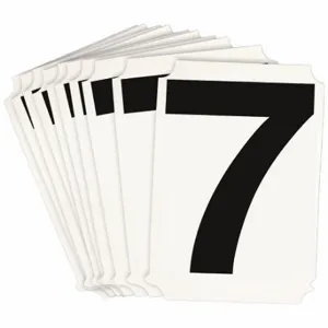 BRADY 8215P-7 Numbers And Letters Labels, 3 Inch Character Height, Non-Reflective, Helvetica, 7, 10 PK | CT3HMN 800P43