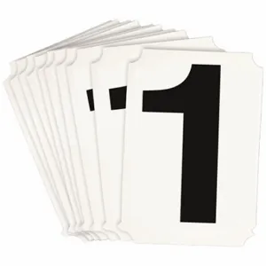 BRADY 8220P-1 Numbers And Letters Labels, 4 Inch Character Height, Non-Reflective, Helvetica, 1, 10 PK | CT3KTR 800P47