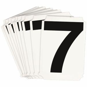 BRADY 8220P-7 Numbers And Letters Labels, 4 Inch Character Height, Non-Reflective, Helvetica, 7, 10 PK | CT3HRB 800P53