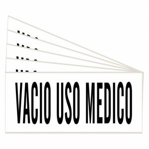 BRADY 83515-PK Rohrmarkierer, Legende:VACio Uso Medico | CH6MUJ 782F87