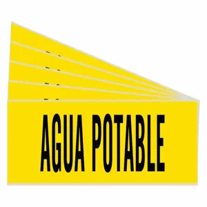 BRADY 83522-PK Pipe Marker, Legend: Agua Potable | CH6MUL 782AE6