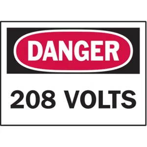 BRADY 86059 Danger Label Electrical Hazard - Pack Of 5 | AD3DML 3YGN7