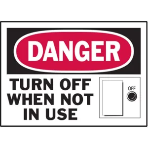 BRADY 86149 Danger Label Instruction 5 Inch Width - Pack Of 5 | AD2ZFA 3WZP7