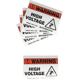 BRADY 86159 Machine/equipment Label 3-1/2 Inch H - Pack Of 5 | AD2ZTT 3XAL2