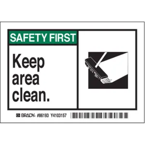 BRADY 86193 Safety Label Instruction 3-1/2 Inch H Pk5 | AD2ZRL 3XAD3