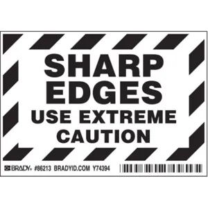 BRADY 86213 Machine/equipment Label English - Pack Of 5 | AD2ZRV 3XAF3