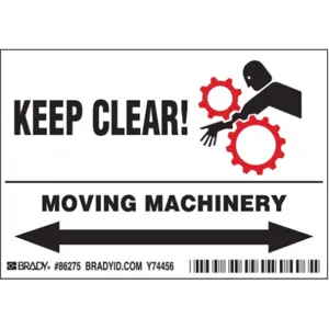 BRADY 86275 Machine/equipment Label Instruction - Pack Of 5 | AD2ZGC 3WZX7