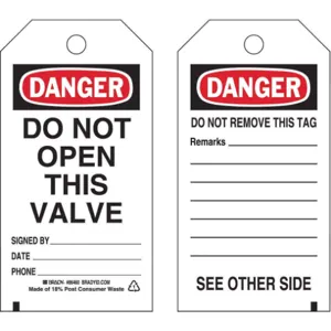 BRADY 86460 Danger Tag 5-3/4 x 3 Inch 3/8 Inch - Pack Of 10 | AF3RTN 8CM78