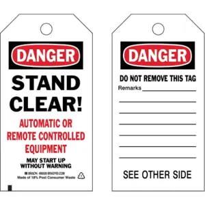 BRADY 86529 Danger Tag 5-3/4 x 3 Inch 3/8 Inch - Pack Of 10 | AF3RTZ 8CM93