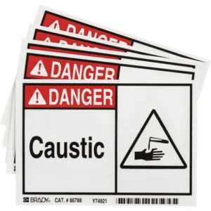 BRADY 86788 Danger Label Instruction 5 Inch Width - Pack Of 5 | AD2ZUU 3XAU1