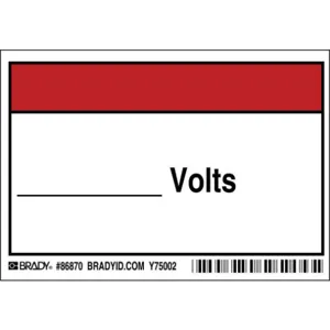 BRADY 86870 Machine/Equipment Label 3-1/2 Inch Height x 5 Inch Width PK5 | AG9KEW 20RZ93