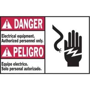 BRADY 86876 Danger Label Instruction 5 Inch Width - Pack Of 5 | AD2ZVG 3XAV4