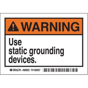 BRADY 86903 Machine/equipment Label - Pack Of 5 | AD2ZWA 3XAX8