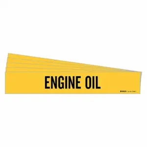 BRADY 8786-1-PK Pipe Marker, Engine Oil, Yellow, Black, Fits 2 1/2 to 7 7/8 Inch Size Pipe OD | CT9UJP 781XT6