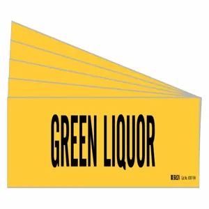 BRADY 8787-1HV-PK Pipe Marker, Legend: Green Liquor | CH6MWU 781YT0