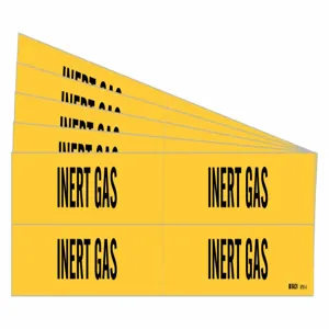 BRADY 8791-4-PK Pipe Marker, Legend: Inert Gas, Iiar System Abbreviation Not Applicable | CH6MXH 781XE1