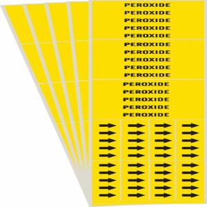 BRADY 8796-3C-PK Pipe Marker, Legend: Peroxide, Iiar System Abbreviation Not Applicable | CH6MXZ 781VE7