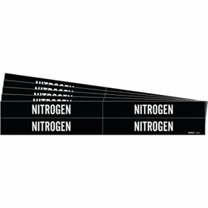 BRADY 90331-PK Pipe Marker, Nitrogen, Black, White, Fits 3/4 to 2 3/8 Inch Pipe OD, 4 Pipe Markers | CU2DHX 781X71