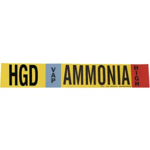 BRADY 90405 Ammonia Pipe Marker Hgd 3 To 5in | AF6CYR 9X192