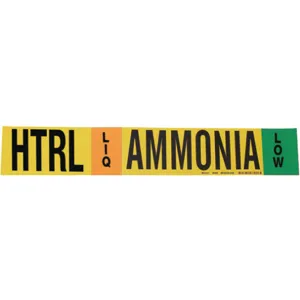 BRADY 59928 Ammonia Pipe Marker Htrl 8 Inch And Above | AF4PWG 9F209