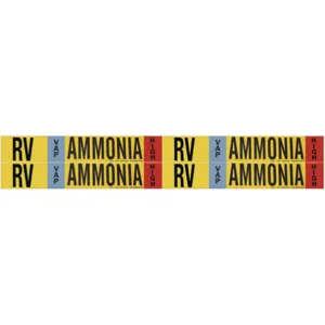 BRADY 90437 Ammonia Pipe Marker Rv 1 To 2-1/2in | AF3TTN 8CWA1