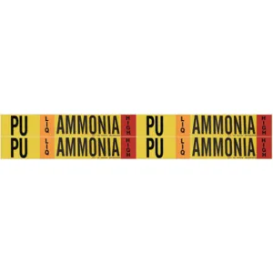 BRADY 90482 Ammonia Pipe Marker Pu 1 To 2-1/2 Inch - Pack Of 4 | AF4QAJ 9F728