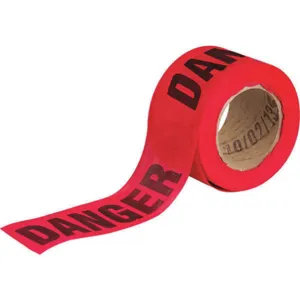 BRADY 91088 Barricade Tape Danger Black/Red 150 feet Length | AH6DMY 35XM18