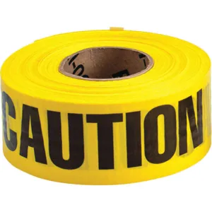 BRADY 91100 Barricade Tape Yellow/ Black 500ft x 3 In | AA7GTR 15Y425