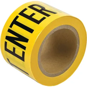 BRADY 91224 Barricade Tape Yellow/ Black 200ft x 3 In | AA7GUA 15Y433