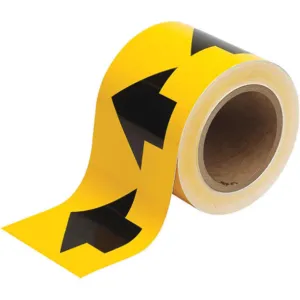 BRADY 91287 Arrow Tape Black/yellow 4 Inch Width | AE9TFR 6M852