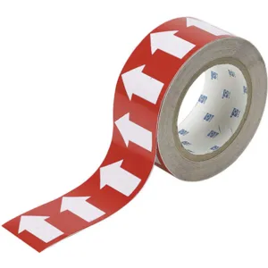 BRADY 91288 Arrow Tape White/red 4 Inch Width 90 Feet Length | AC9HXQ 3GTN9